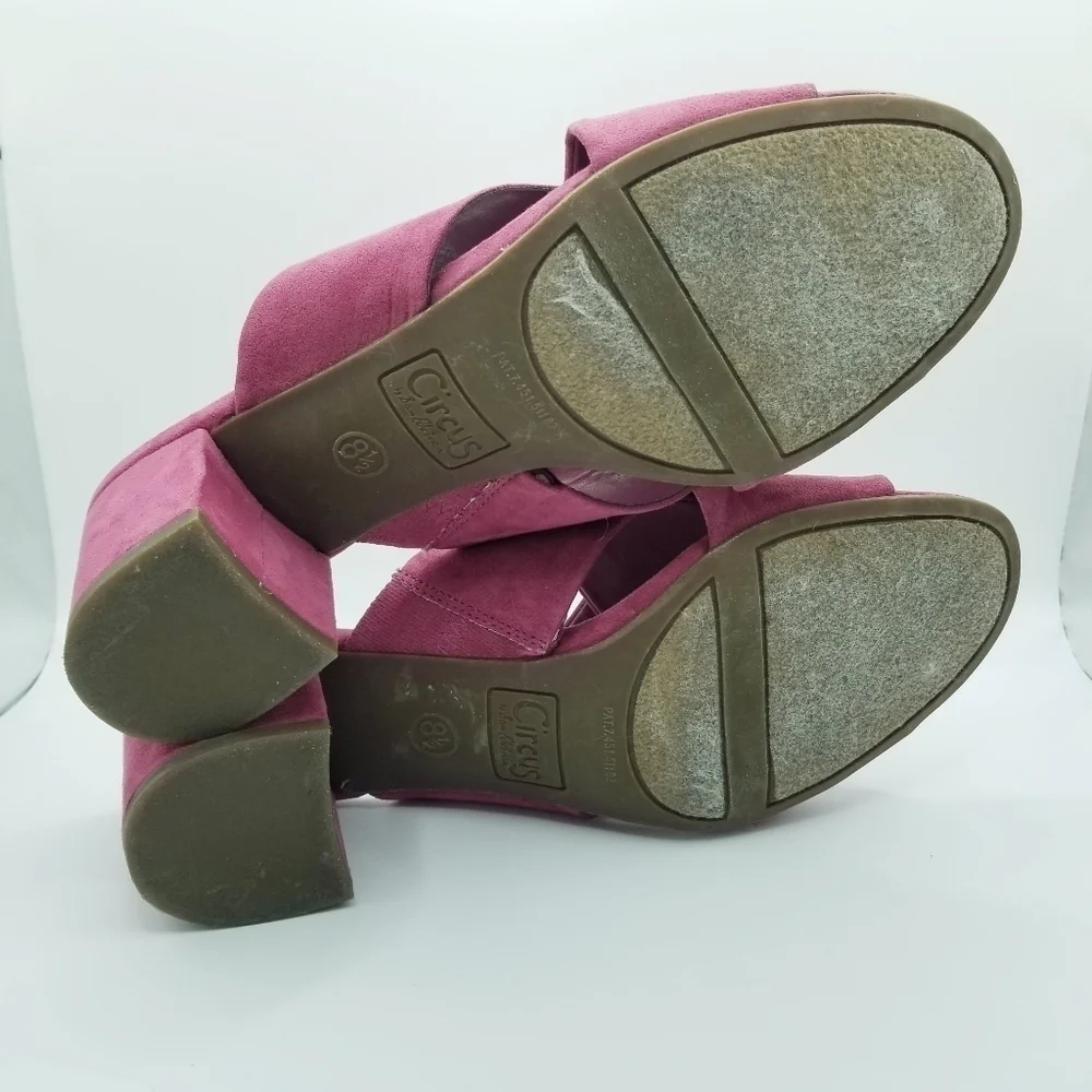 Circus by Sam Edelman Pink Stevie Slip-on Block Heel Sandals size 8.5